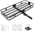 Garvee Folding Hitch Mount Cargo Carrier Basket 60" x 20" x 6", Hauling Weight by Garvee