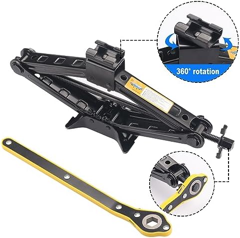 2 Set 2 Ton Scissor Jack for Car, - Image 4