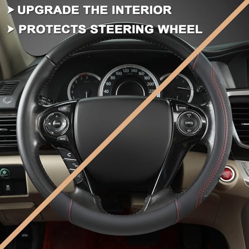 GIANT PANDA Microfiber Leather Steering Wheel Cover - Image 5