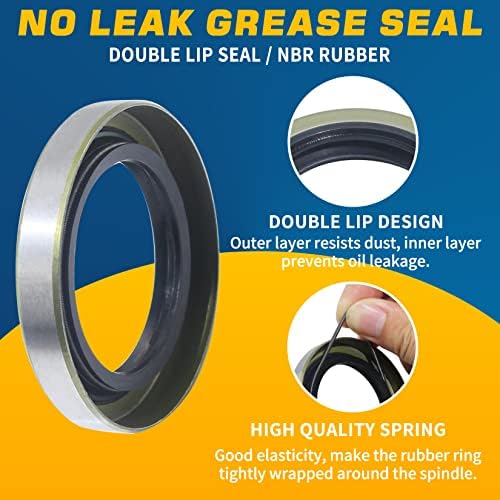 10pcs Trailer Hub Wheel Grease Seals Kit 1.719'' I.D x 2.565'' O.D - Image 3