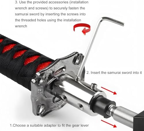 KVAEY Samurai Sword Shift Knob, Automotive Katana Manual Transmission Gear - Image 3