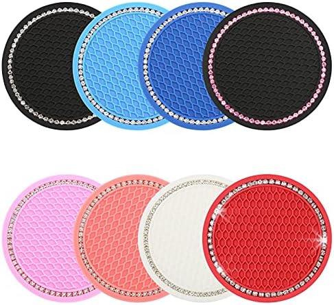 2PCS Bling Car Cup Coaster, Universal Cup Holder Insert Coaster, Rhinestone - Image 2