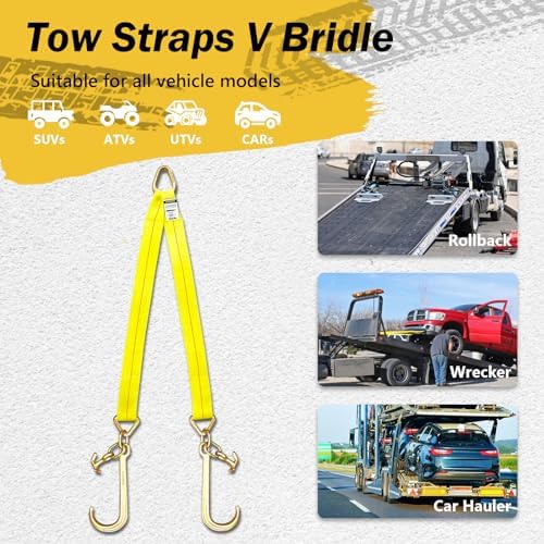 Tow Straps V Bridle, 5400LBS Recovery Bridle, Towing Strap - Image 6