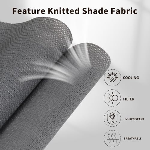 SMONTER Outdoor Sunshade Roller Shade 4'W x 8'H, Exterior Cordless Roll Up - Image 3