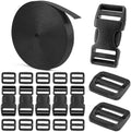 BEYOURD 3/4" Buckles and Straps Set: 6 Yards of Thick Nylon Webbing, 12 by BEYOURD