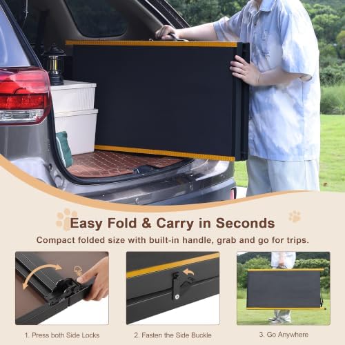 Dog Ramp for Car, Heavy Duty Steel Frame Folding Car Ramp - Image 6