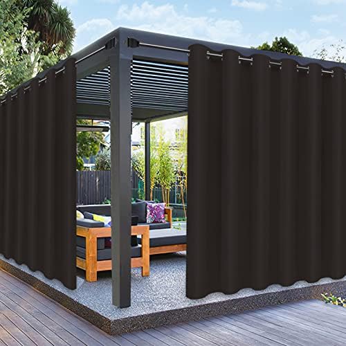 PureFit Outdoor Curtains for Patio Waterproof Weatherproof Outside Curtains by PureFit