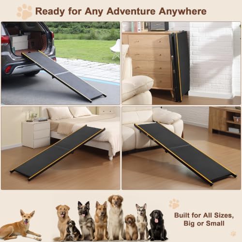 Dog Ramp for Car, Heavy Duty Steel Frame Folding Car Ramp - Image 7