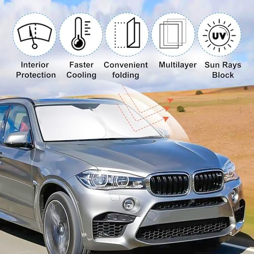 Windshield Sun Shade Sunshade for 2014-2017 2018 BMW X5 - Image 2