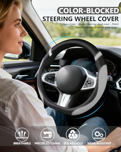 Cxtiy D-Shaped Flat Bottom Steering Wheel Cover - Image 2
