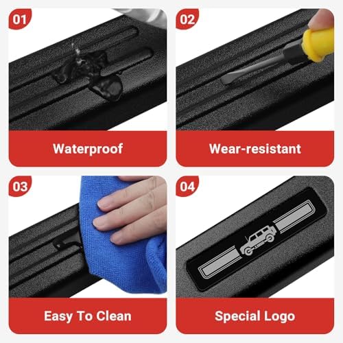 Hellet 4PCS Car Door Sill Protector - Image 4