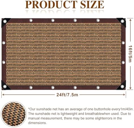 Shade Cloth for Garden, 80% Shade Cloth for Plants, Mesh Tarp, Patio Covers for - Image 2