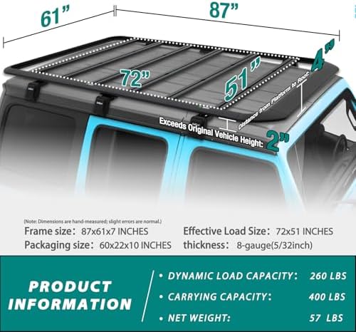 CALLIERT Aluminum Full-Length Roof Rack Cargo Basket - Image 3