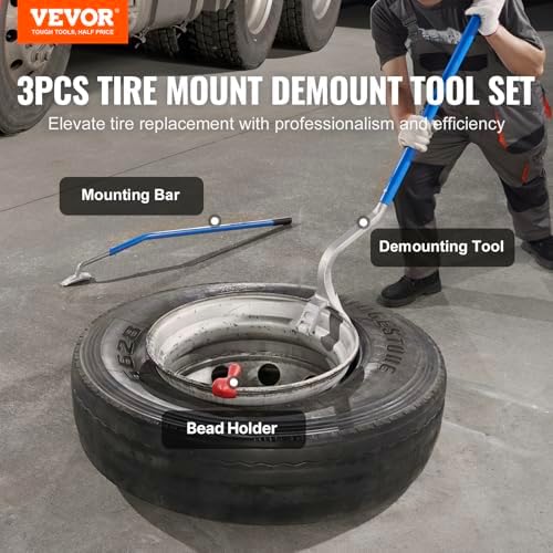 VEVOR Tire Mount Demount Tool 22.5" to 24.5" Tire Changer Bead Breaker - Image 2