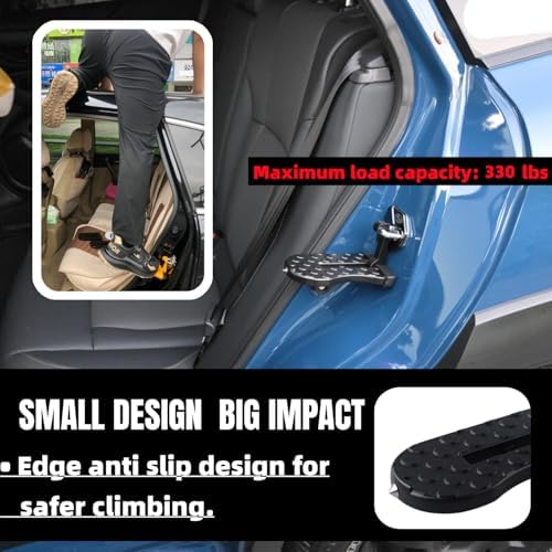 2 Pack Car Door Step for Roof Access, Folding Door Latch Step, Non-Slip - Image 3