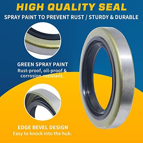 10pcs Trailer Hub Wheel Grease Seals Kit 1.719'' I.D x 2.565'' O.D - Image 4