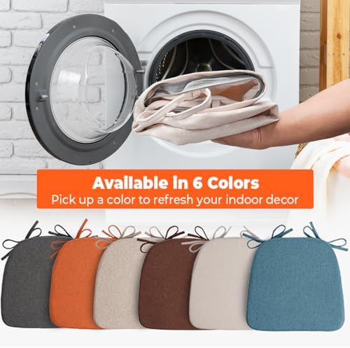 Sunsleek Chair Cushions for Dining Chairs D-Shaped Seat Cushions Chair Pads - Image 5