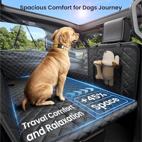 REEVAA Dog Car Seat Cover for Back Seat, Hard Bottom - Image 3