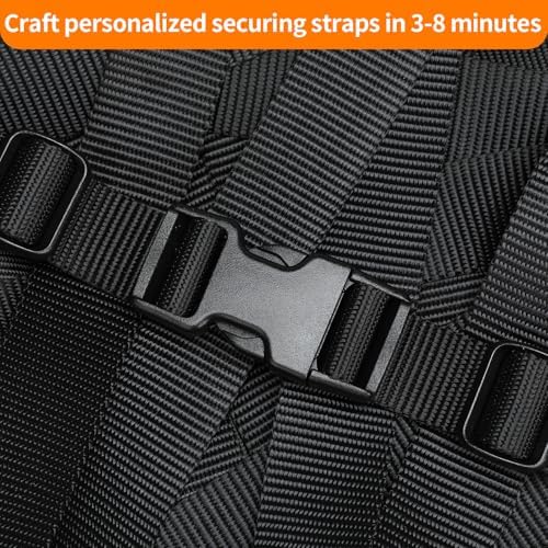 BEYOURD Buckles and Straps Set 1": 6 Yards of Thick Nylon Webbing, 12 Tri-Glide - Image 2