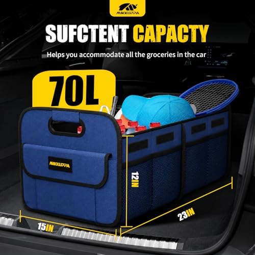MIKKUPPA Car Trunk Organizer - 70L Foldable Car Storage - Image 2