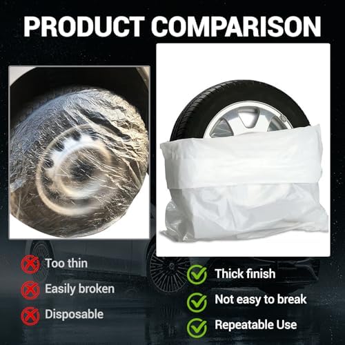 Wuyaoyao 4PCS Tire Covers, HDPE Plastic Tire Bags - Image 5