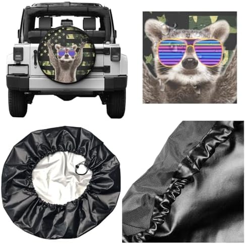 Funny Raccoon Spare Tire Cover Wheel Protectors Waterproof Wheel Covers - Image 2