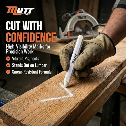 Mutt Tools White Lumber Crayons 12 Pack - Image 4