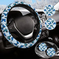 Blue Butterfly Steering Wheel Cover by Olemier