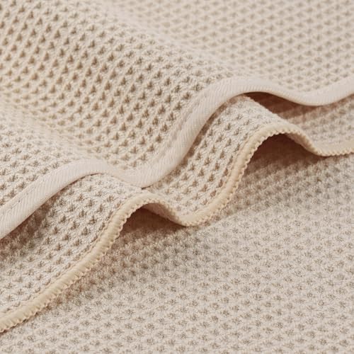 MICROFI Waffle Weave Bath Towel Set, Microfiber, 4 Pieces, Quick Dry, - Image 3