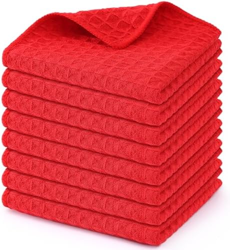 Homaxy Microfiber Waffle Weave Kitchen Dish Cloths, 8 Pack by Homaxy