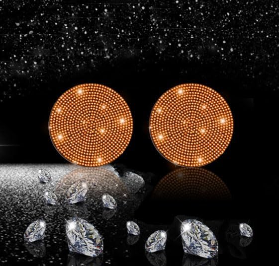 NBTEPEM 2pcs Bling Car Cup Holder Coaster, 2.75 inch Anti-Slip Shockproof - Image 7