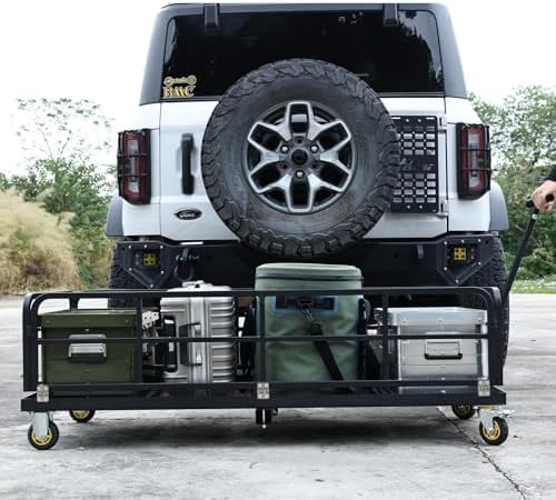 Hitch Cargo Carrier Folding Hitch Mount Cargo Carrier 68 x 39 x 31 Inch - Image 6