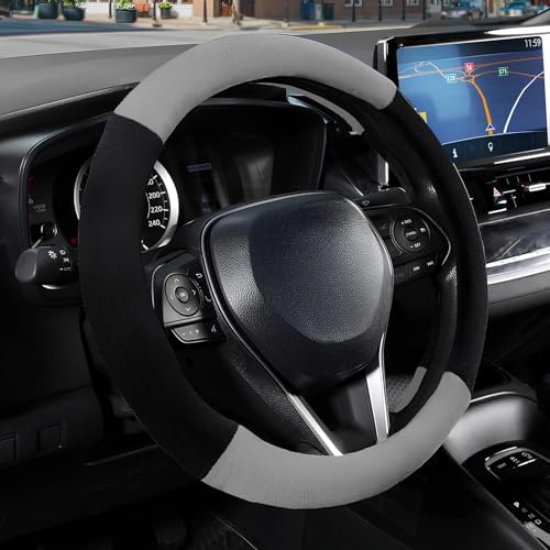 SEG Direct Plush Steering Wheel Cover 15.25"-16" Heavy-Duty, Summer Winter by SEGDirect