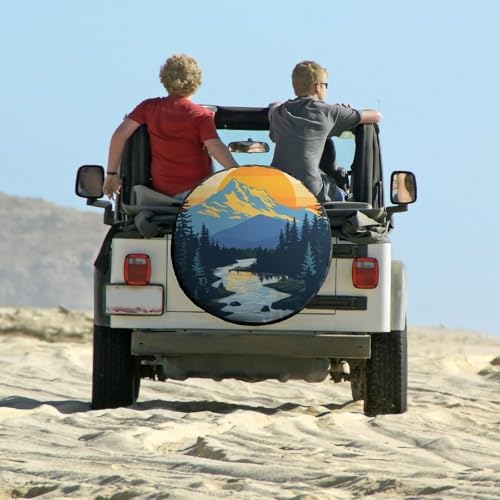 Mountain Adventure Camper Spare Tire Cover Mountain Forest Wheel Protectors - Image 6