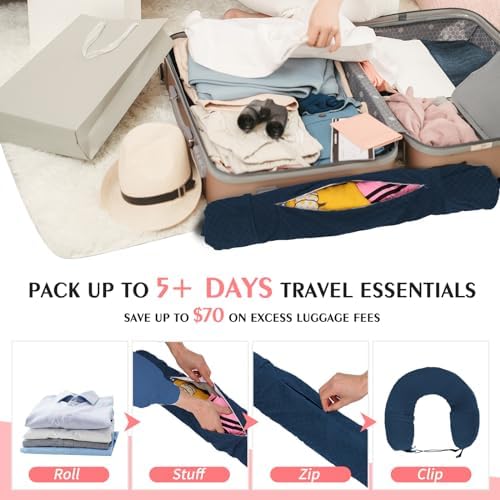 Stuffable Neck Pillow for Travel, Packable Neck Pillow - Image 2