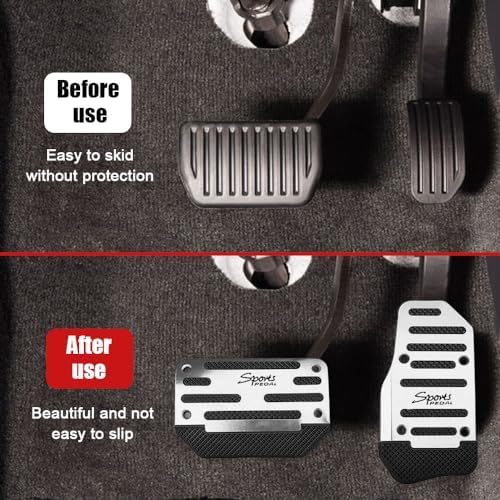 2PCS Non-Slip Car Pedal Covers, Premium Aluminum Alloy Gas and Brake Pedals - Image 6