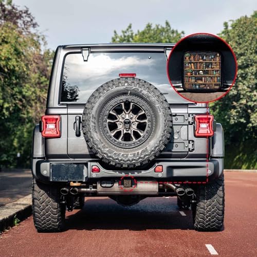 Magical Cat Library Bookshelf Tow Hitch Covers Heavy Duty Rubber Trailer Hitch - Image 6
