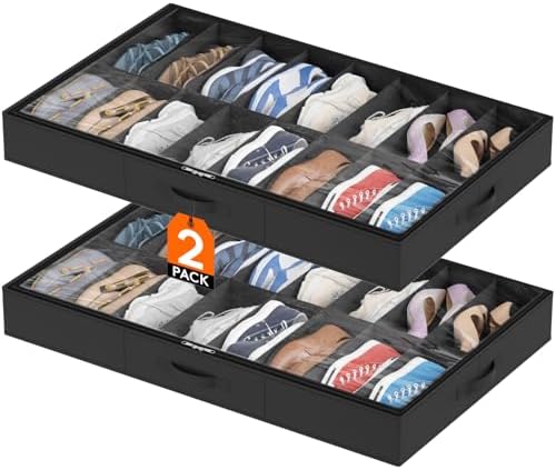 Lifewit Under Bed Shoe Storage Organizer, 2 Pack by Lifewit