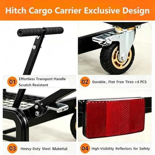 PioneerWorks Foldable Hitch Cargo Carrier - Image 5