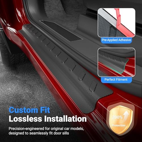 4PCS Door Sill Protector Compatible - Image 2