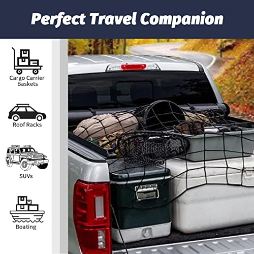 Cargo Net for Pickup Truck Bed 3'x4' Stretches to 6'x8' Heavy Duty Truck Bed - Image 5
