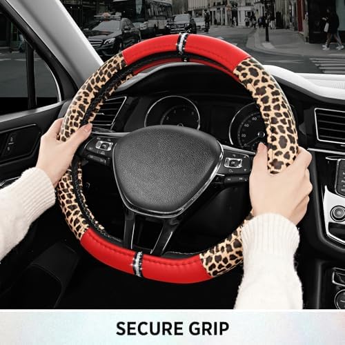 Road Comforts Leopard Steering Wheel Cover - Image 5