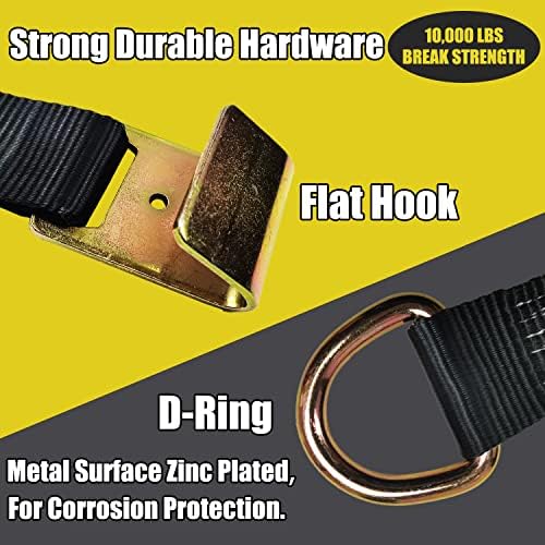 KJE 4 Pack Car Tie Down Straps for Trailers - Image 4