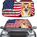 GENANY Corgi Patriotic Windshield Sun Shade 55 x 30 Inch by GENANY
