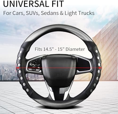 PU Leather Car Steering Wheel Cover - Image 3