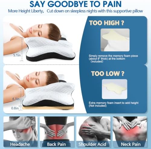 CHxxy Memory Foam Pillows, Cervical Pillow - Image 3