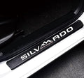 MAXDOOL 4Pcs Car Door Sill Protector Reflective 4D Silverado Off Road by MAXDOOL