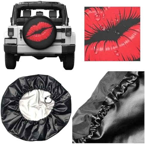 Spare Tire Cover，Kiss Me Print Camper Spare Tire Cover Waterproof Sun Protection - Image 3