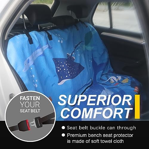 Back Seat Cover for Car Trucks Van SUV Jeep, Waterproof Rear Bench Towel Seat - Image 4