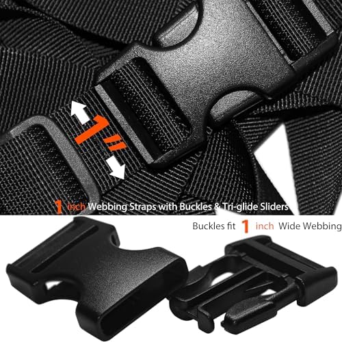 1 inch Straps and Buckles Set: 12 Yard Nylon Webbing Strap 1" Wide, 10 Pack - Image 4